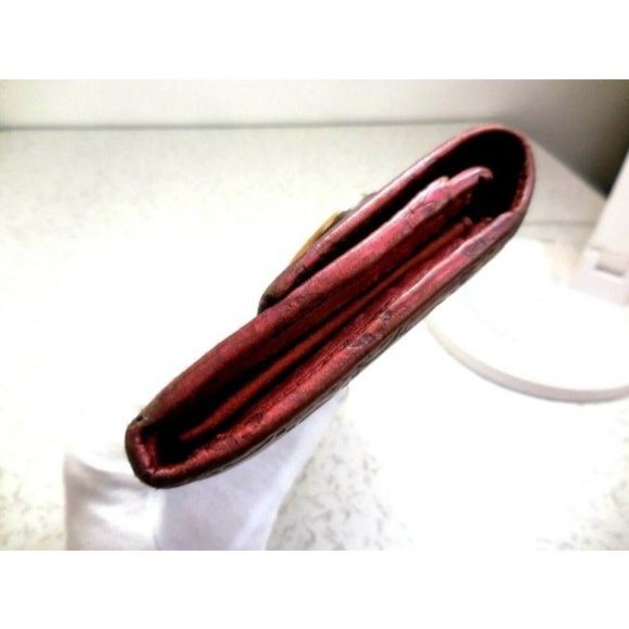 Gucci Metallic Magenta Chrome Xl Embossed Guccissima Leather Wallet - Picture 4 of 11